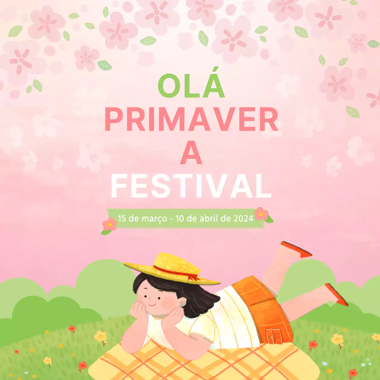 Postagens cor-de-rosa e bonitas sobre o festival das cerejeiras em flor