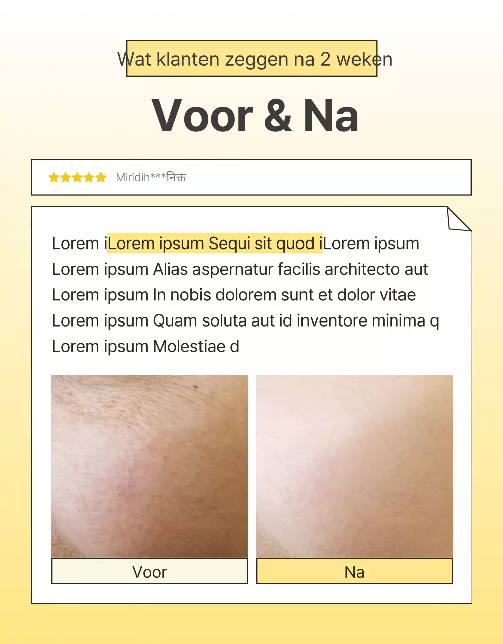 Promoot eenvoudige huidverzorgingscosmetica in geel en oranje