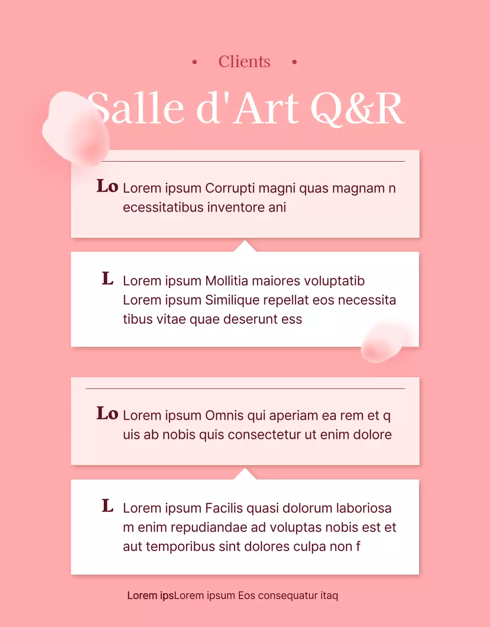 Promouvoir le programme des centres artistiques haut de gamme roses et blancs