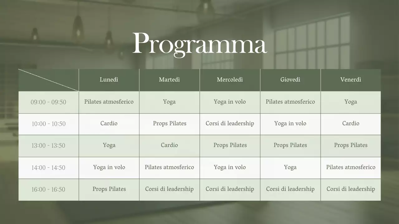 Un'introduzione minimalista al Pilates in verde e verde lime