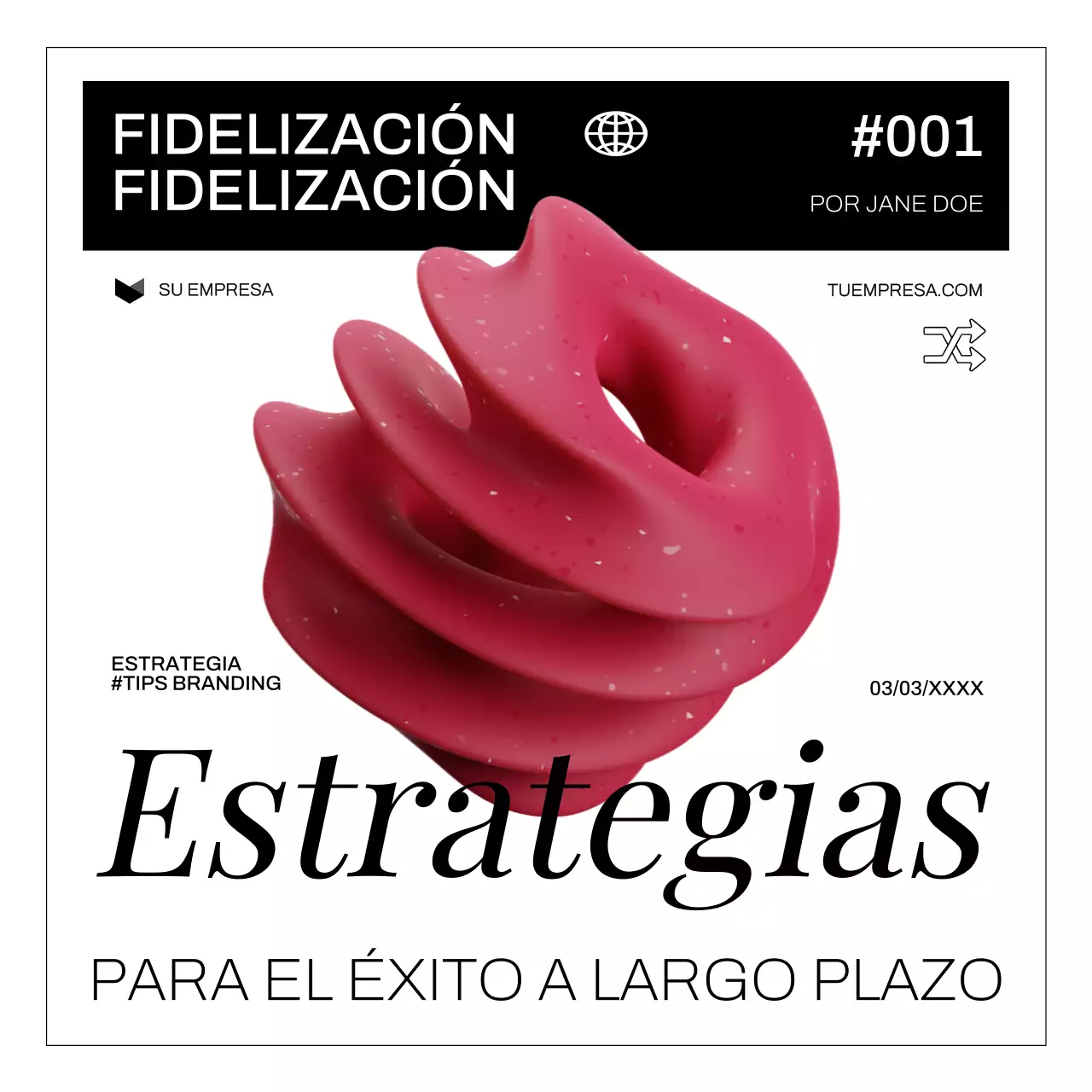 Blanco Negro Moderno Atrevido Estrategia de Marca Consejos Instagram Carrusel