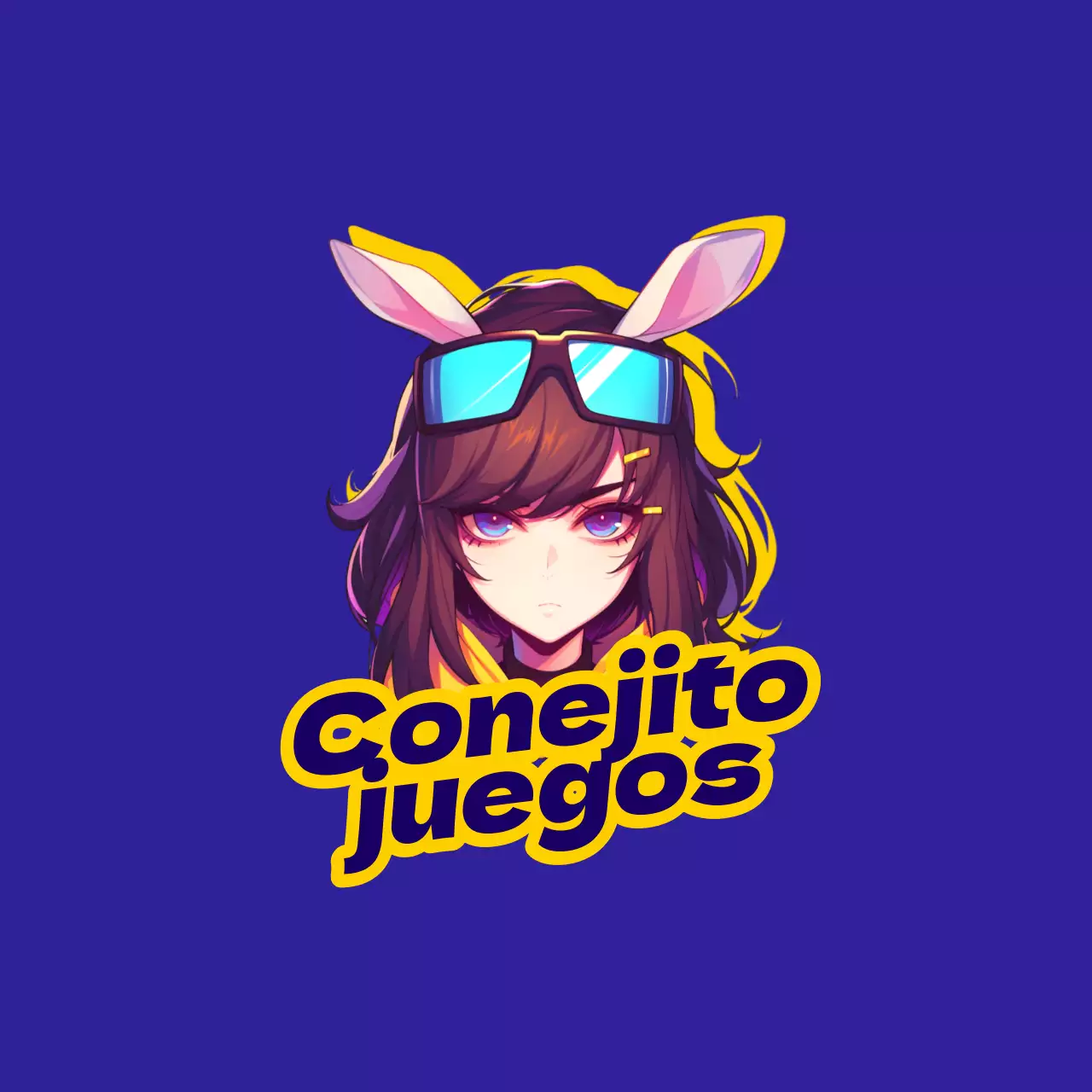 Animación azul y amarilla Gaming Logo Flyer