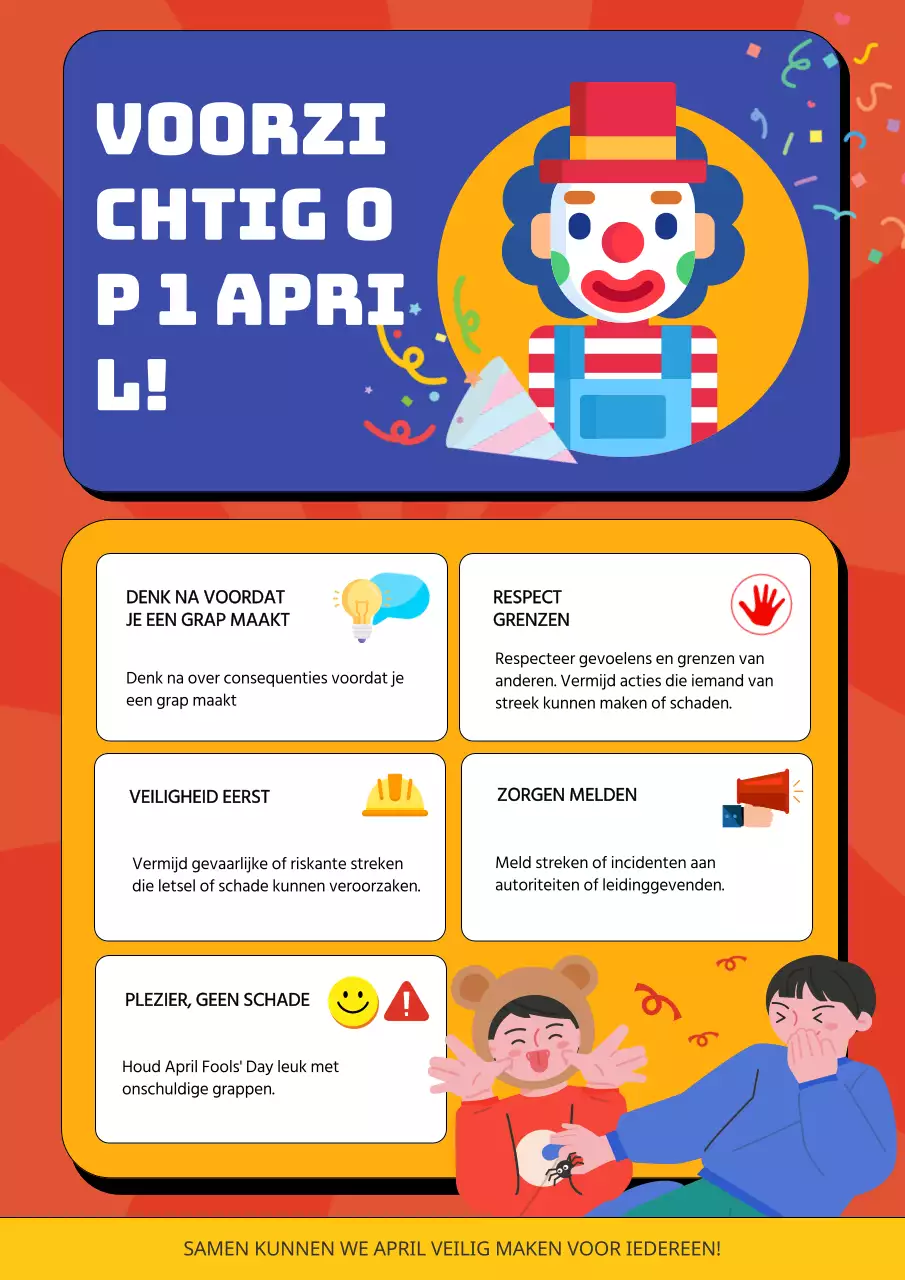 Blauw en rood moderne ideeën voor 1 april Bericht