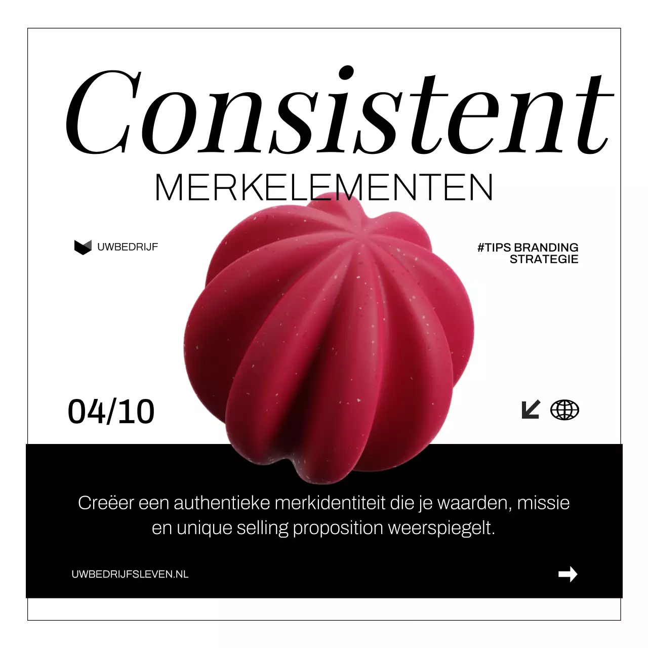 Wit Zwart Modern Vet Merkopbouw Strategie Tips Instagram Carrousel