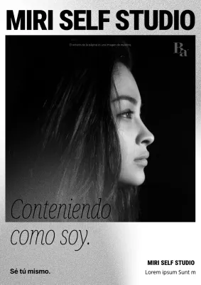 Promover un autoestudio moderno en blanco y negro y negro