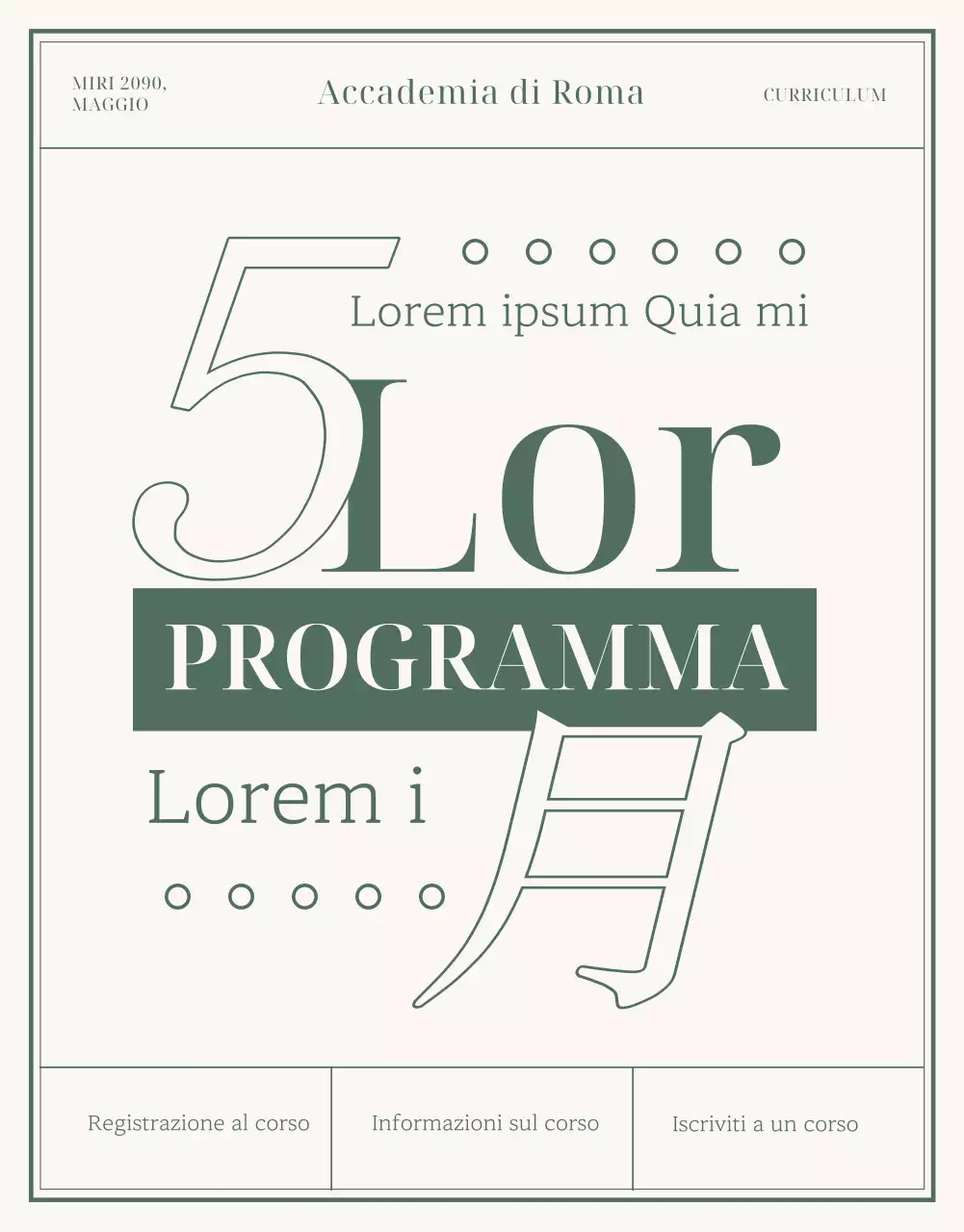 Promuovere l'edificio per l'apprendimento permanente verde e beige
