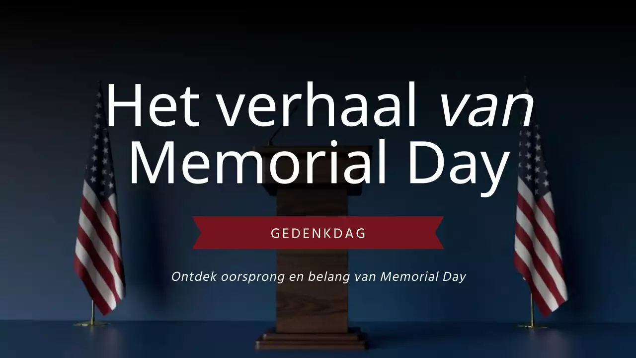 Zwart-blauw Elegante Memorial Day Publiciteit