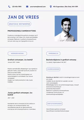 Witte Minimal Grafisch Ontwerper C.V.