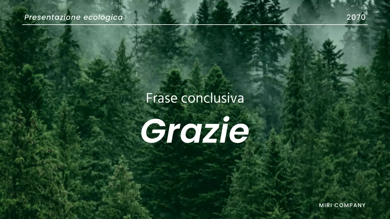 Relazione verde, moderna, naturalistica ed ecologica