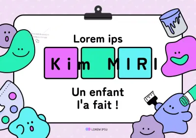 Porte-noms mignons pour activités artistiques préscolaires en rose et menthe