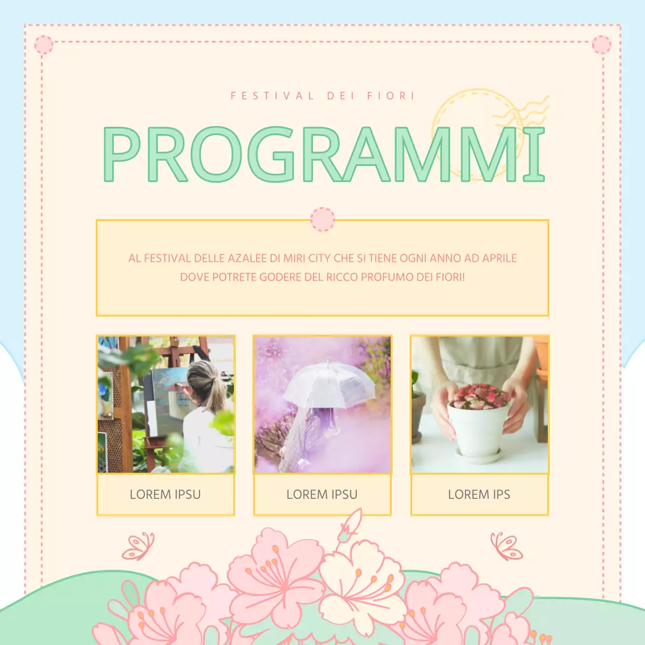 Informazioni sulla Festa del rododendro rosa e giallo