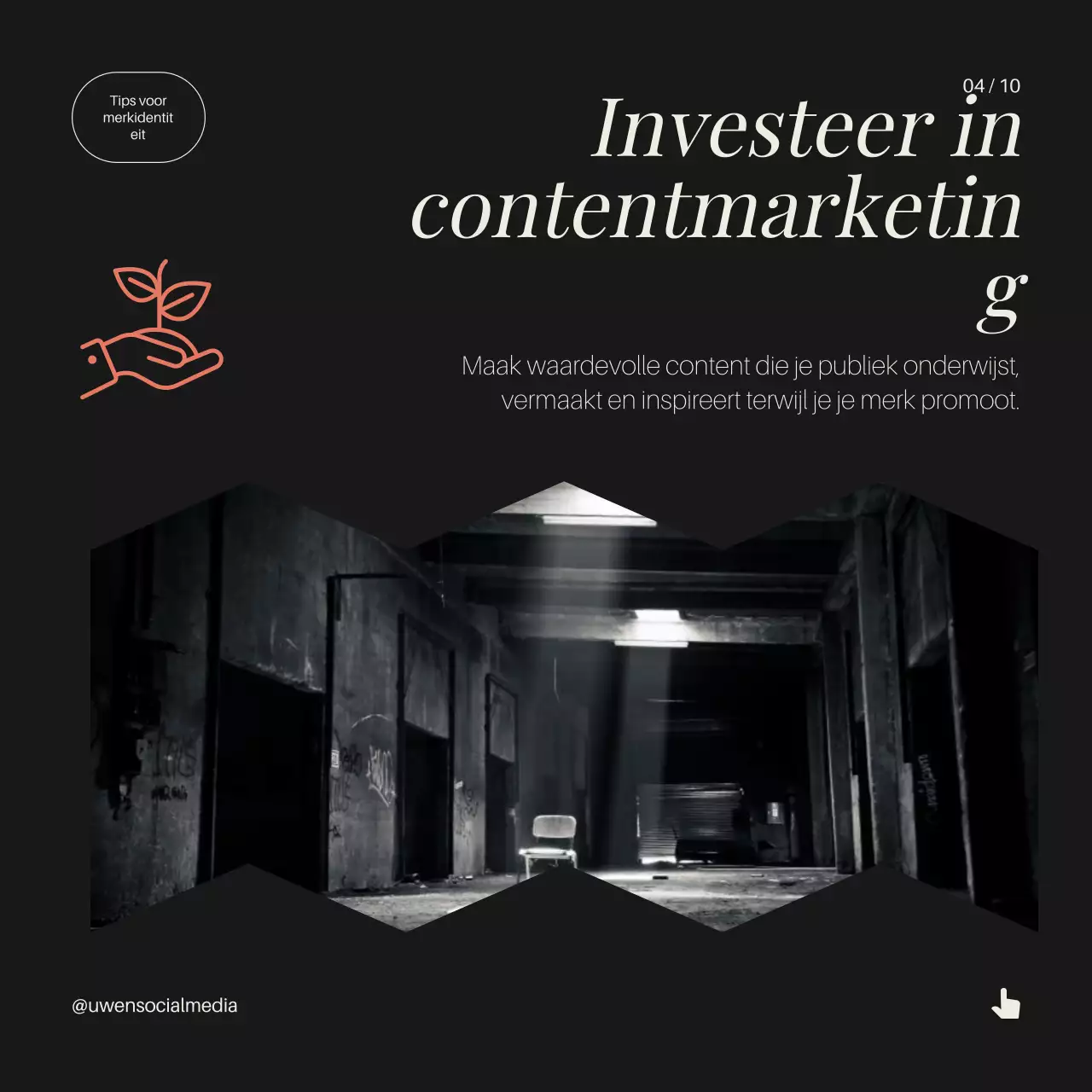 Zwarte Moderne Elegante Strategie voor het Bouwen van Merkidentiteit Tips Instagram Carrousel