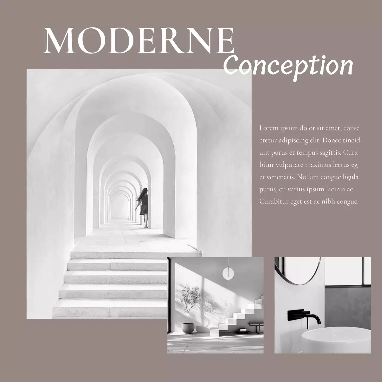 Publicité d'intérieur moderne marron