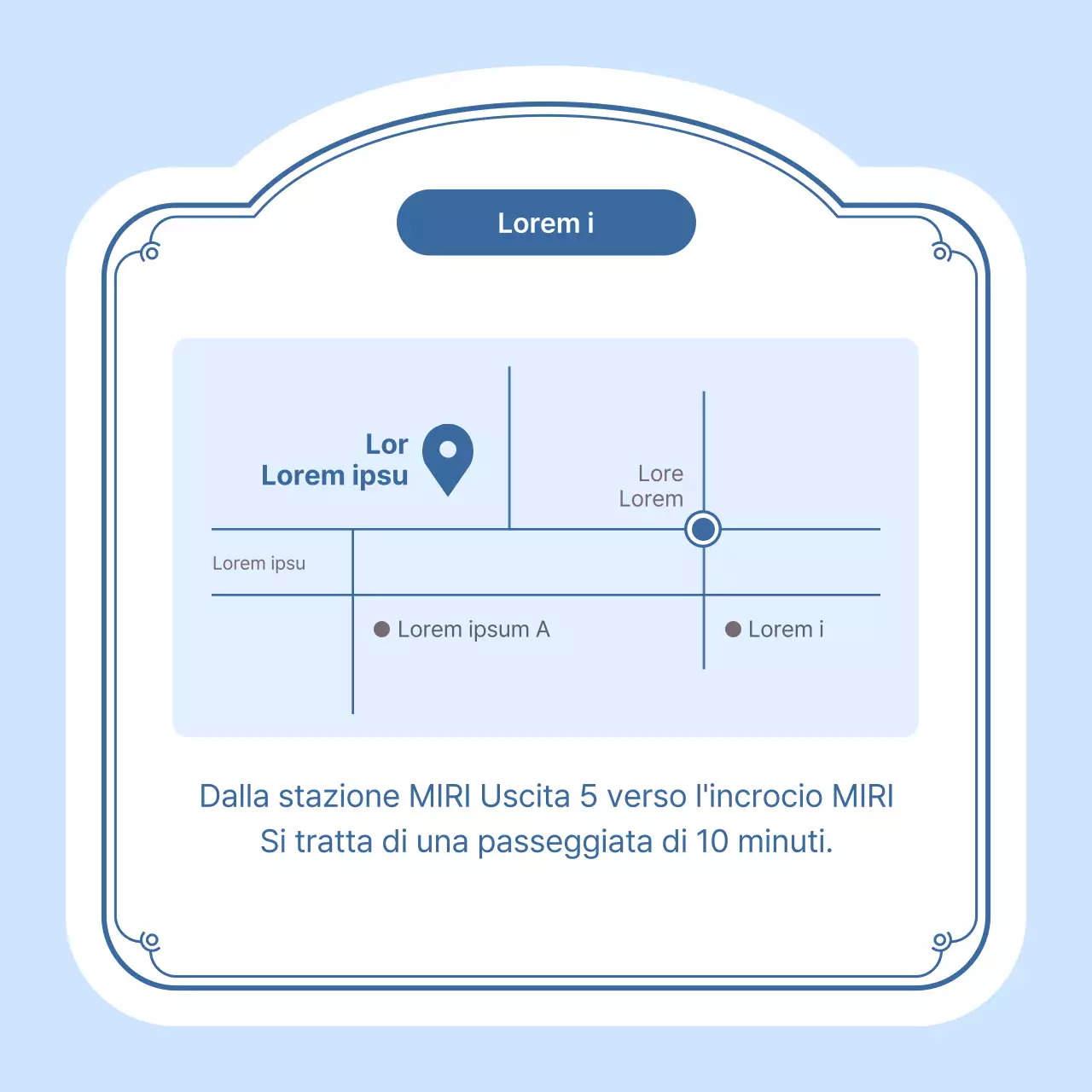 Semplice annuncio di branding ospedaliero in azzurro