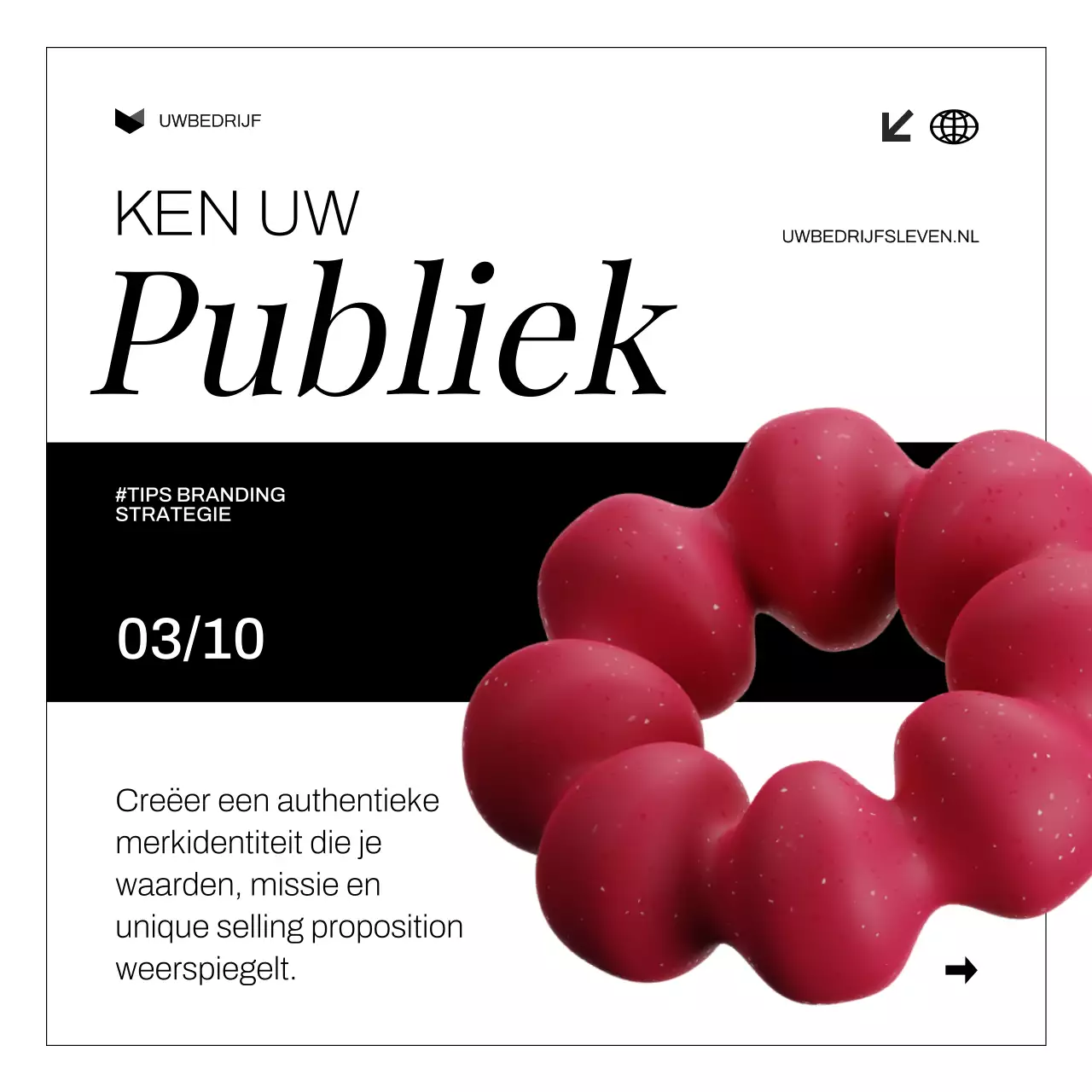 Wit Zwart Modern Vet Merkopbouw Strategie Tips Instagram Carrousel