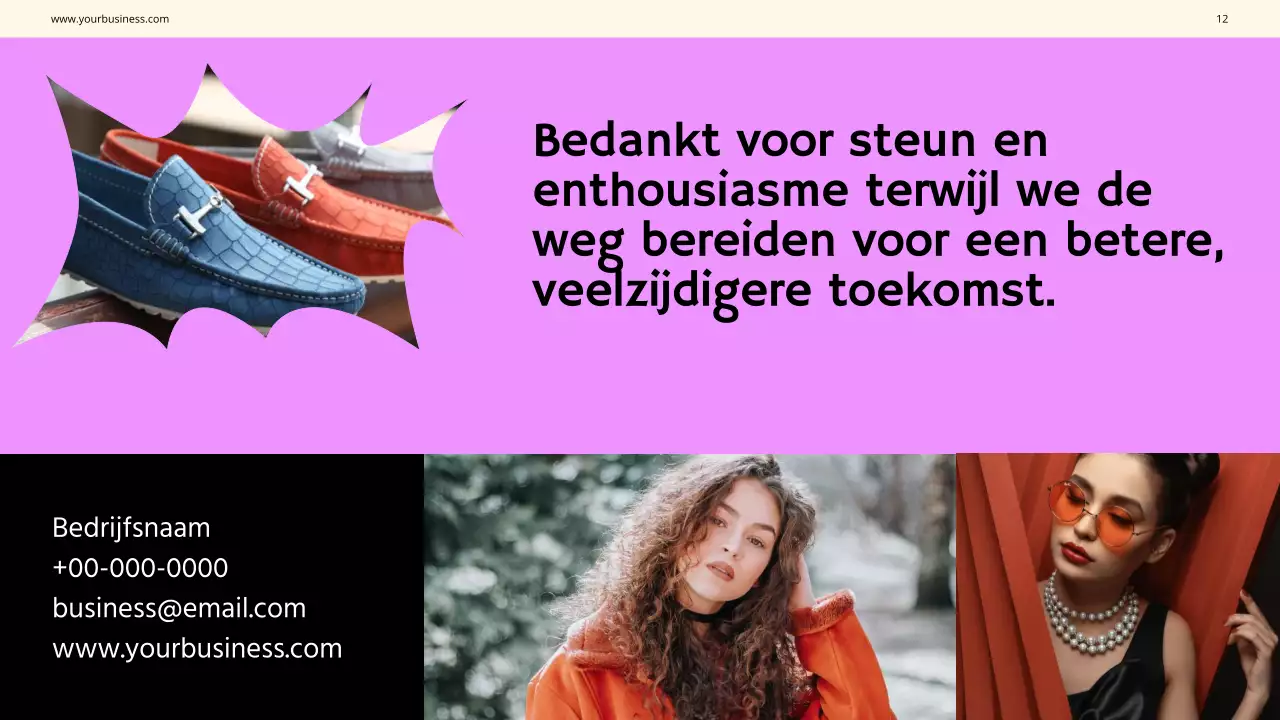 Purple Green Bold Fashion Bedrijfsprofiel Introductie van het bedrijf