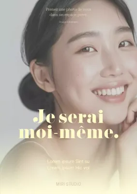 Promouvoir un self-studio minimaliste en jaune et gris