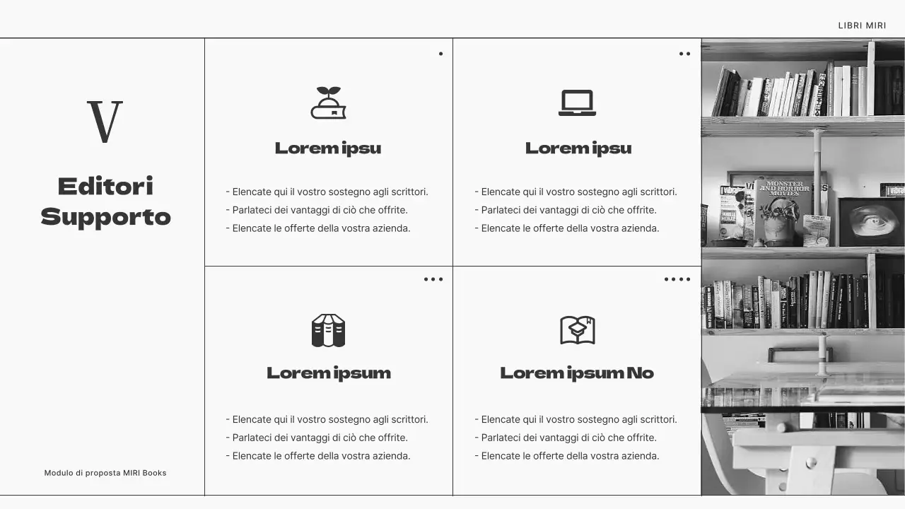 Una semplice proposta di libro in bianco e nero