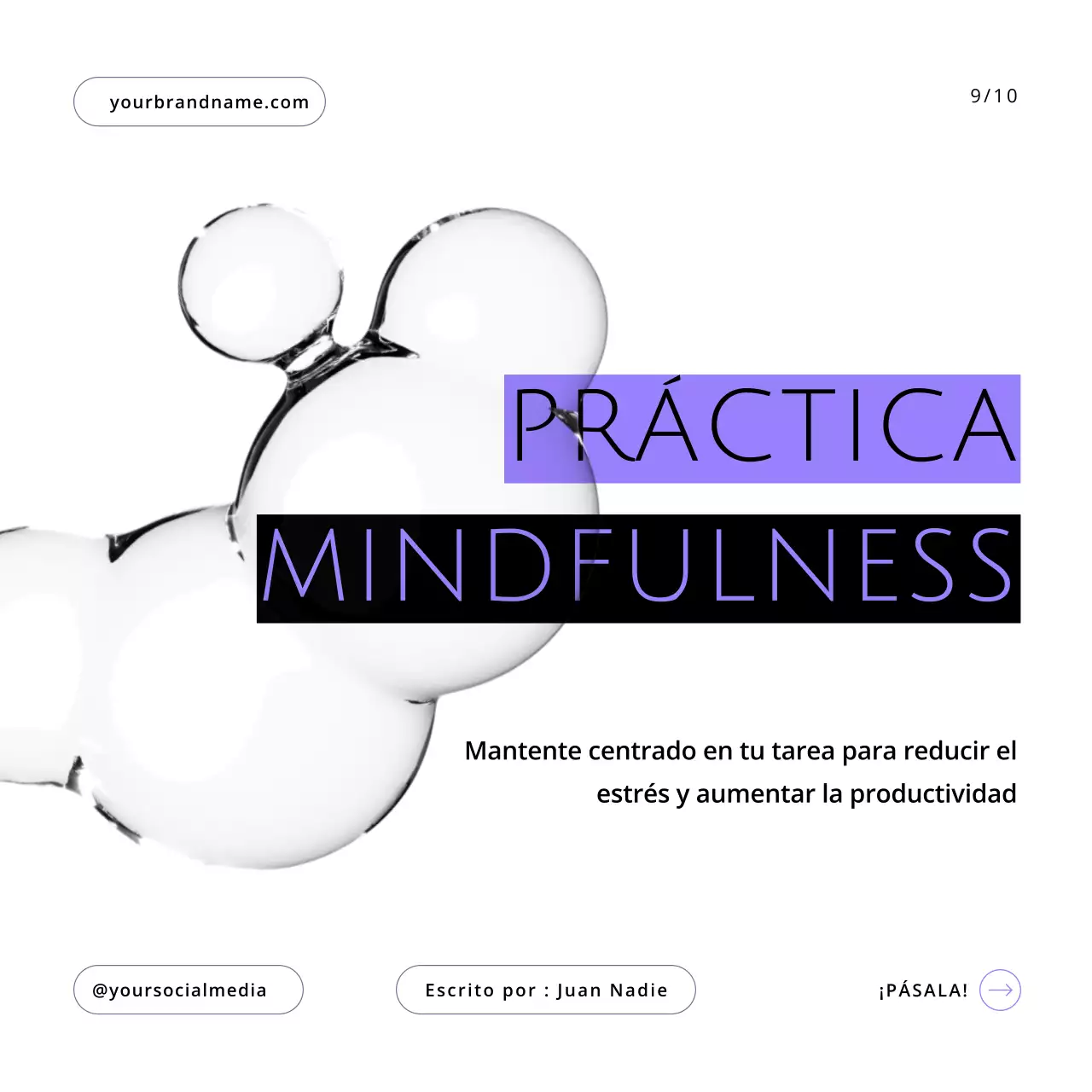 Guía de consejos para un flujo de trabajo productivo moderno en blanco y morado