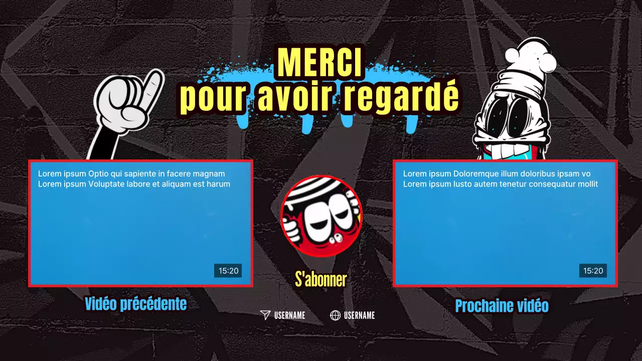 Promouvoir une chaîne de jeux kitsch rouge et noire