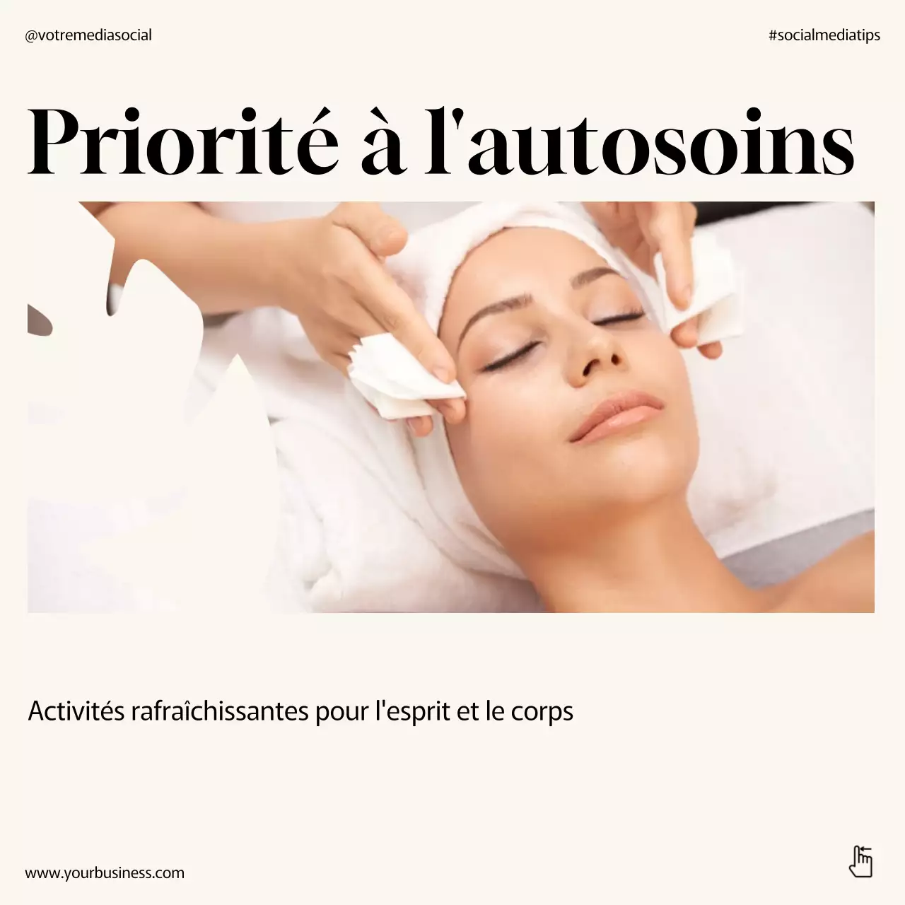 Beige Minimal Mental Wellness Good Lifestyle Instagram Carousel Post