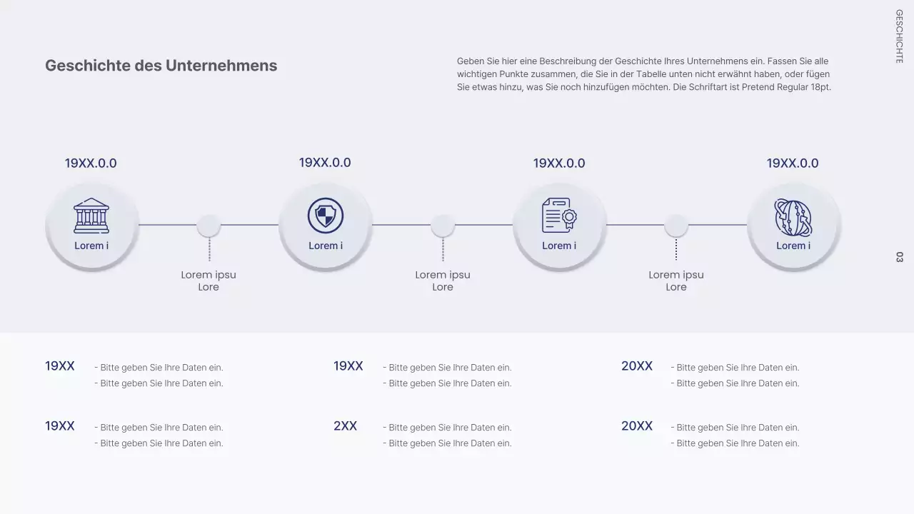 Anschreiben eines Unternehmens mit einer modernen Fabrik in Schwarz-Weiß und Marineblau