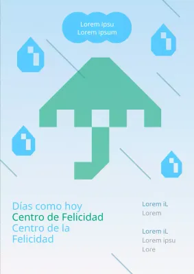 Un sencillo anuncio de servicio público en color menta y azul claro para el préstamo público gratuito