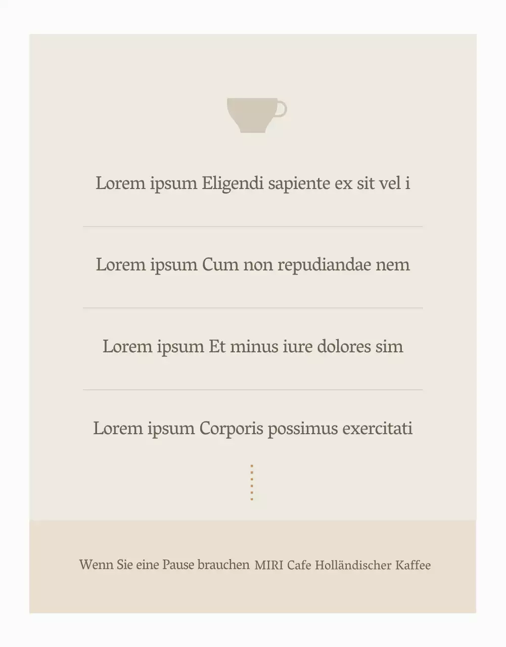 Moderner holländischer Kaffee in Beige und Elfenbein erklärt