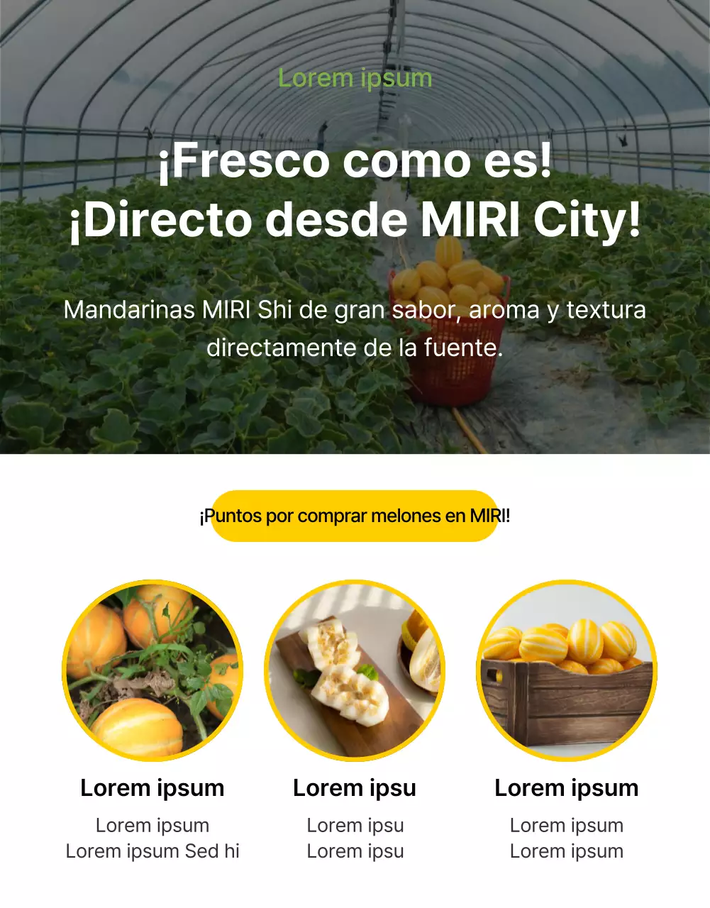 Promover la fruta fresca amarilla y sencilla