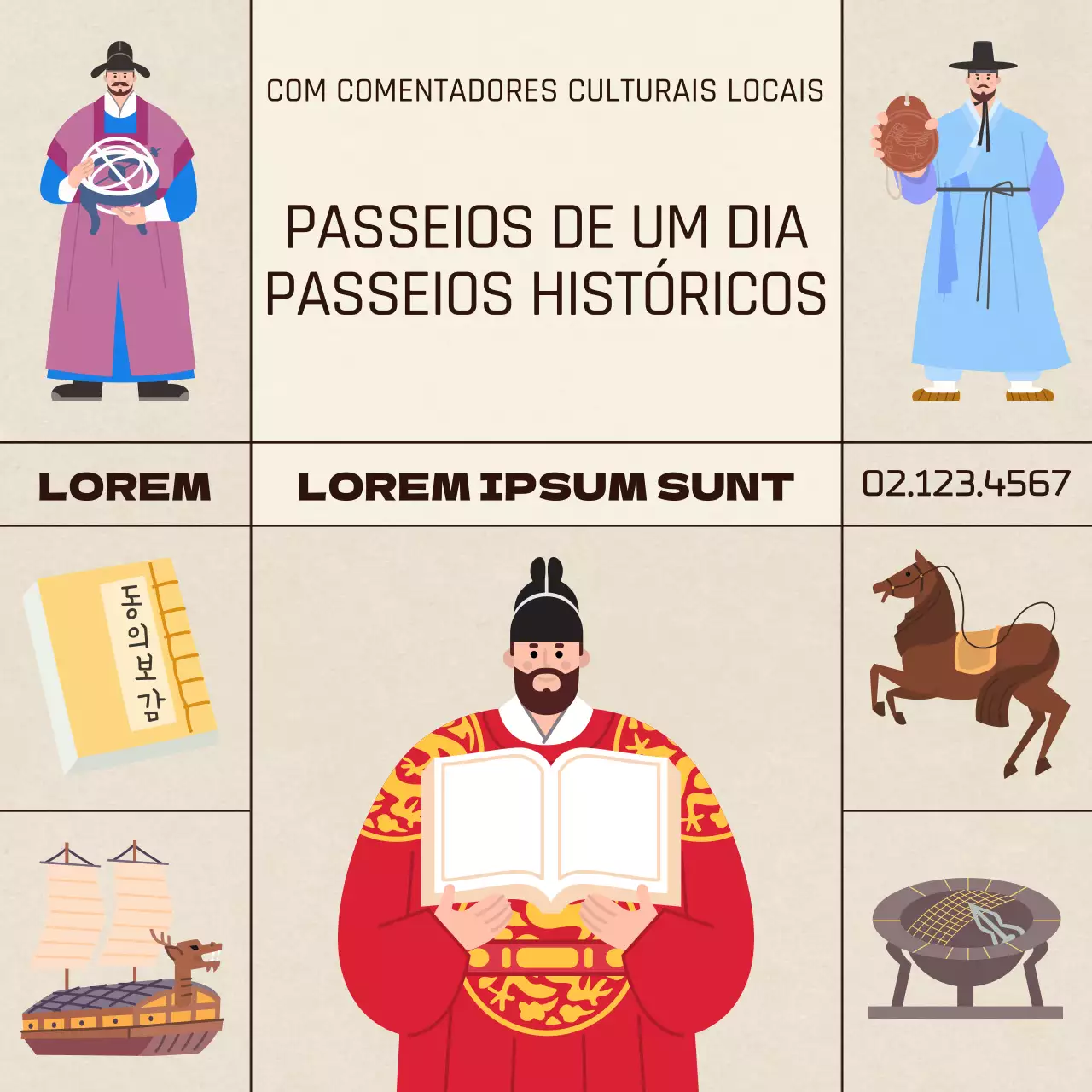 Promover o turismo histórico na tradição bege e vermelha