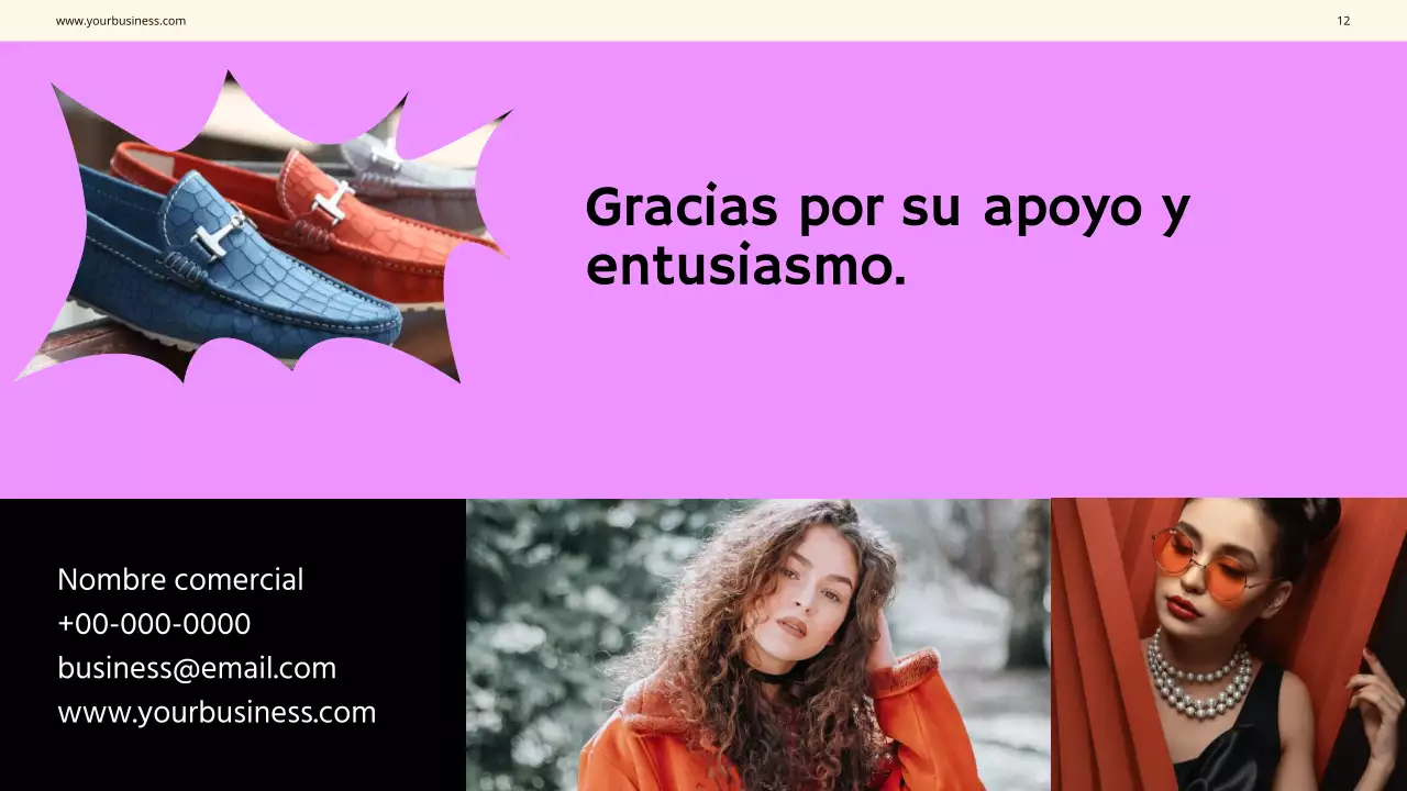 Purple Green Bold Fashion Perfil empresarial Presentación de la empresa