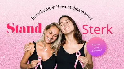 Breast Cancer Awareness Day hoofdtitel met een vleugje roze luxe