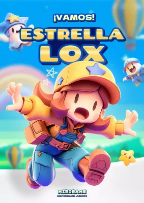 Promueve un bonito juego de aventuras amarillo y azul claro