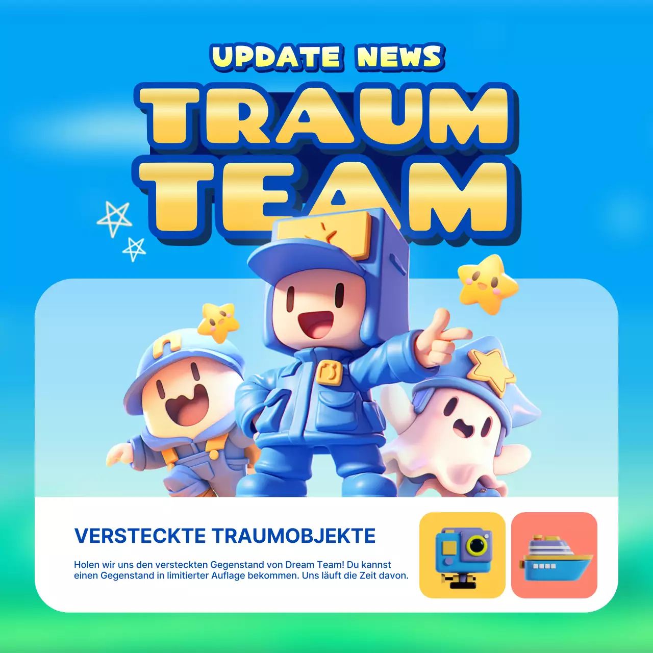 Ankündigung eines Updates für das niedliche Spiel in Gelb und Hellblau