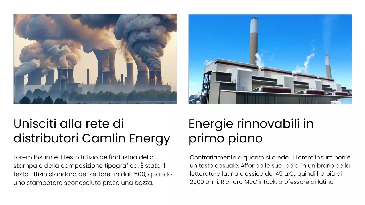 Proposta di layout aziendale moderno in bianco e nero