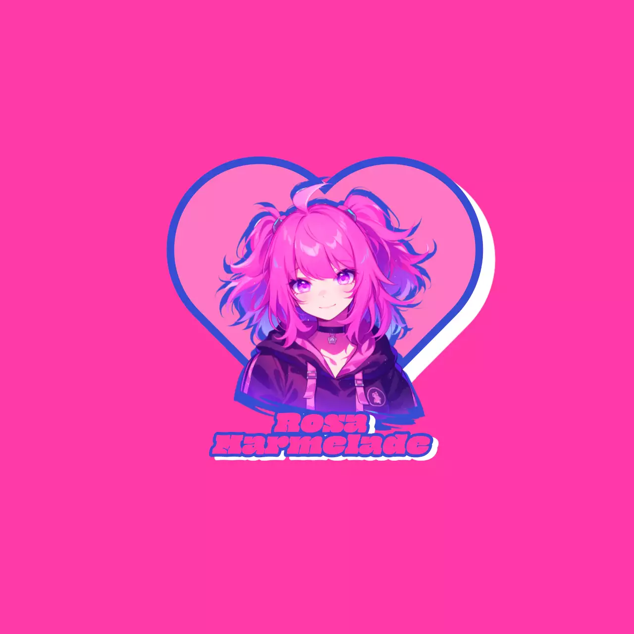 Rosa und lila Charming Animation Logo Werbung