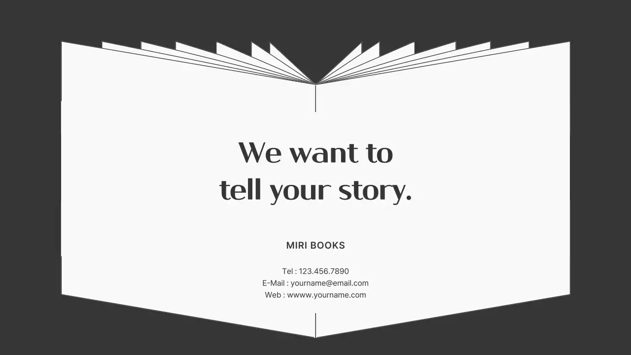 A simple book proposal in black and white