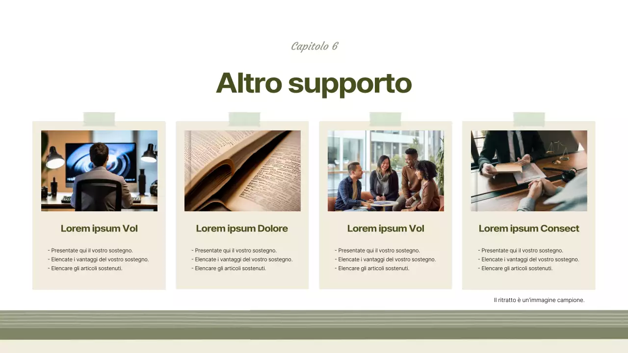 Una proposta di pubblicazione vintage in cachi e beige