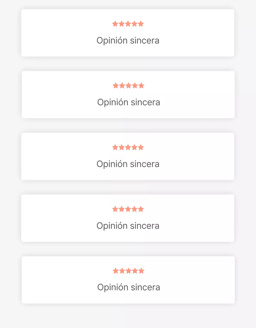 Una reseña o anuncio de una tienda de moda con un sencillo estilo de emoji blanco y gris.