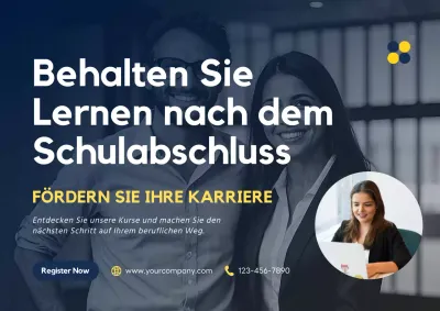 Navy und Gelb Graduation Season Promotion