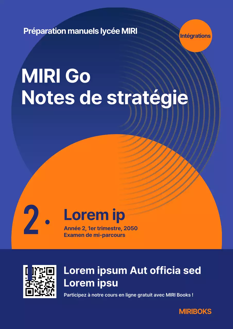 Ensemble de problèmes de style géométrique orange et bleu