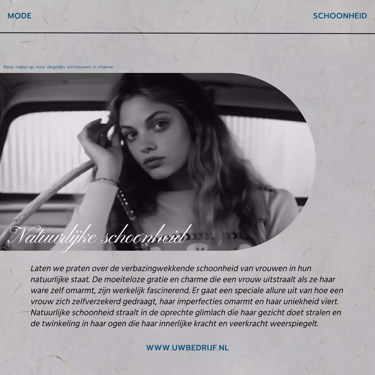 Grijs Blauw en Wit Trend Make-up Artist Beauty School Promotie