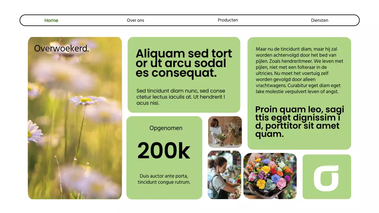 Introductie van Green Modern Bloemenwinkel