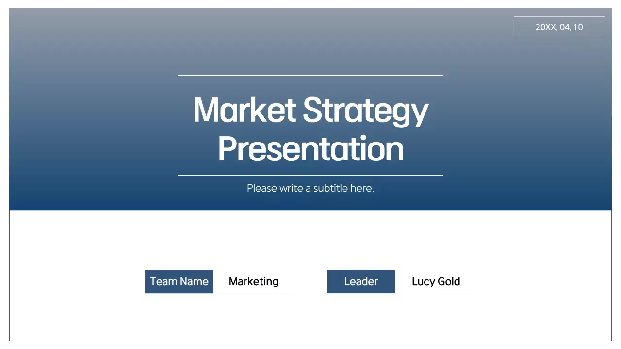 Blue Professional Marketing Presentation