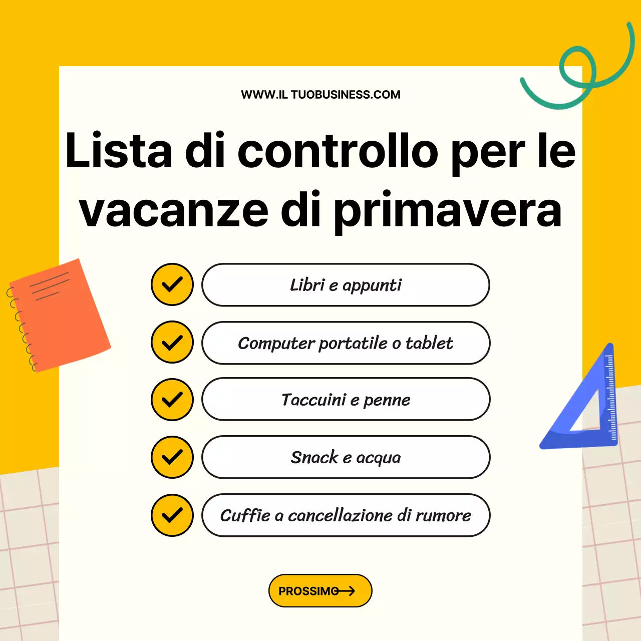 Guida alla sessione di studio delle tendenze giallo-bianche per le vacanze di primavera