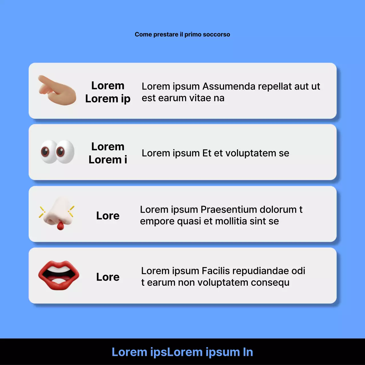 Suggerimenti per la sicurezza in laboratorio in bianco e blu, spiegati in modo kitsch