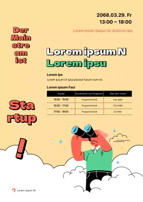 Förderung des Unternehmertums junger Menschen mit dem rot-gelben Trend