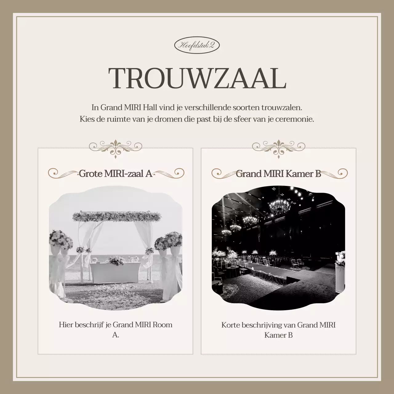 Promoot een eenvoudige trouwverkoper in ivoor en beige