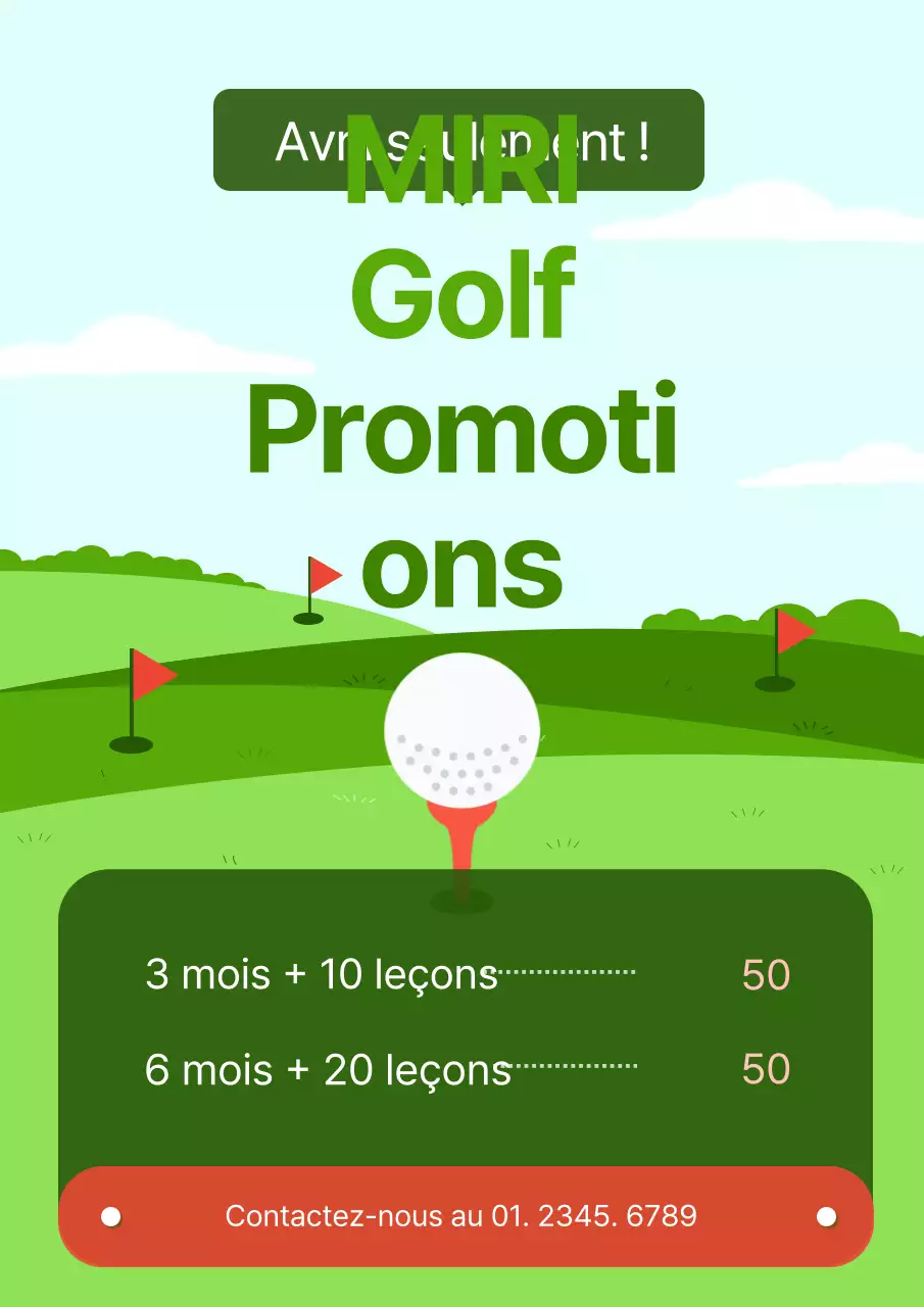 Faites la promotion de votre événement golfique avec une touche de vert
