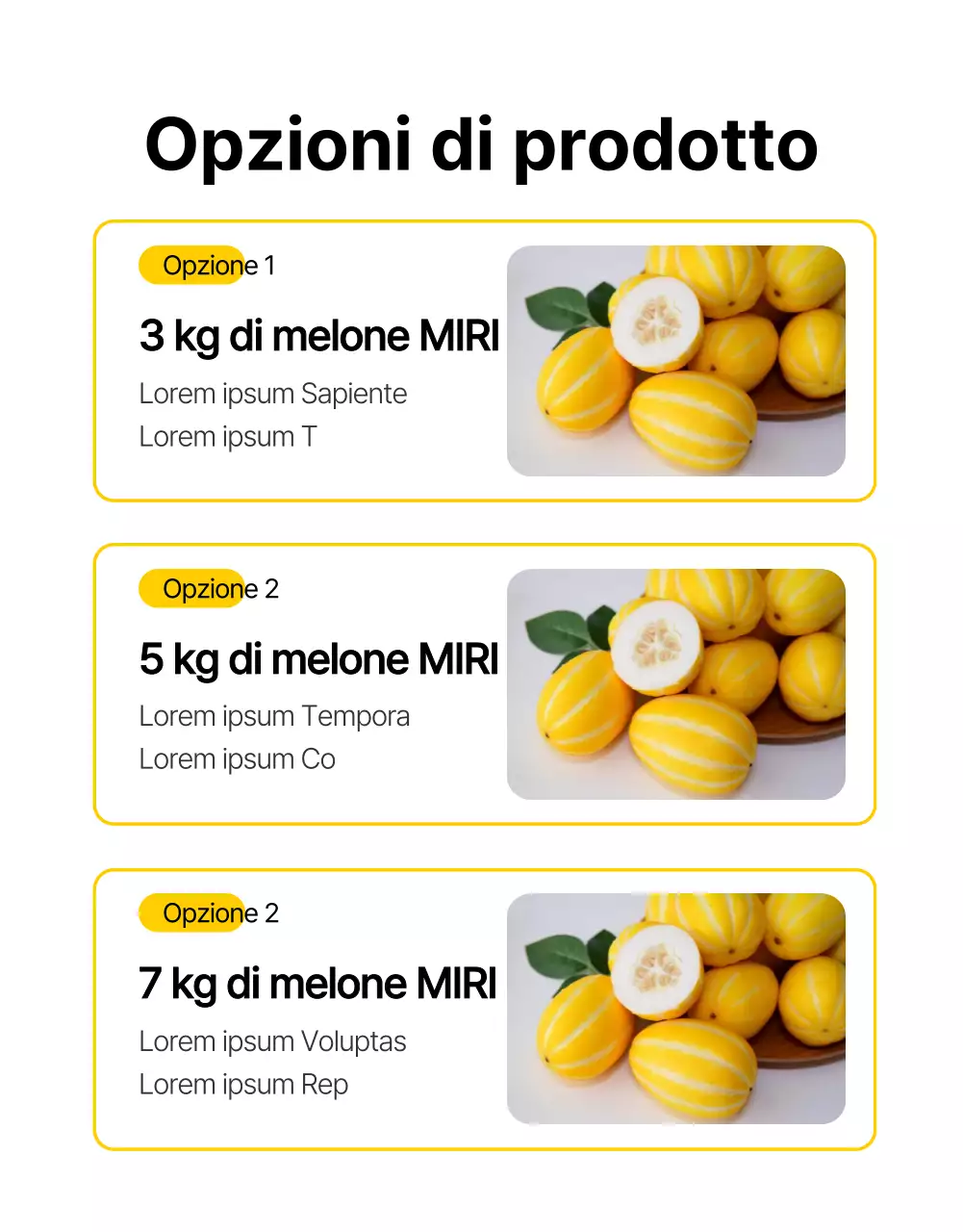 Promuovere la frutta gialla, semplice e fresca
